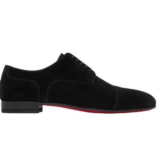 Classic Suede Leather Black Shoes