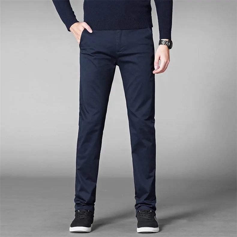 Cotton Fitted Trousers