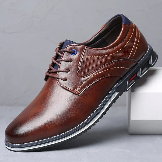 Retro Men Shoes Business Brand Leather Shoes